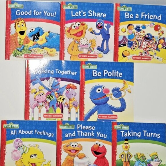 Sesame Street “My First Manners” 8-Book Board Book Set – Good - Picture 1 of 7